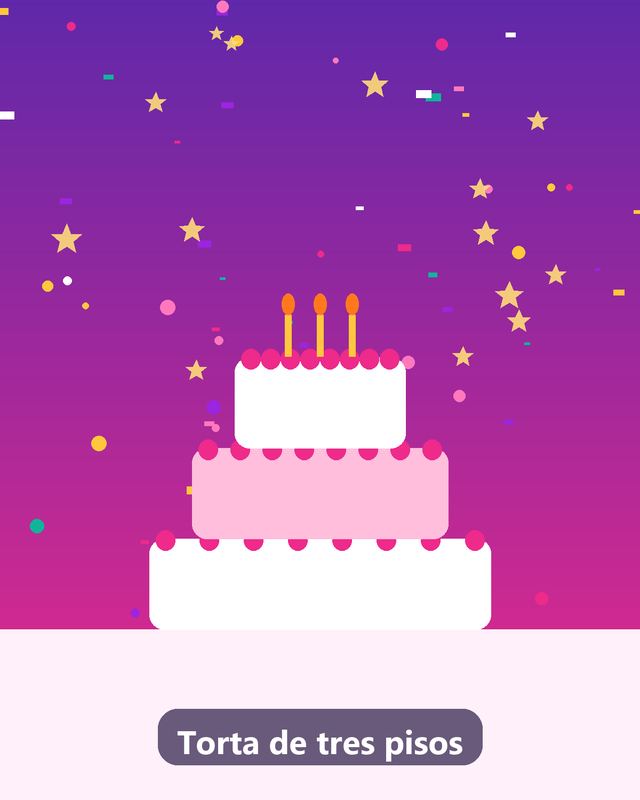 Torta de tres pisos