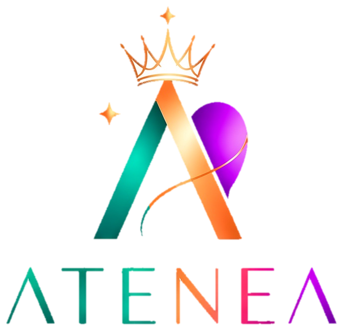 Logo de Atenea: una A con corona
